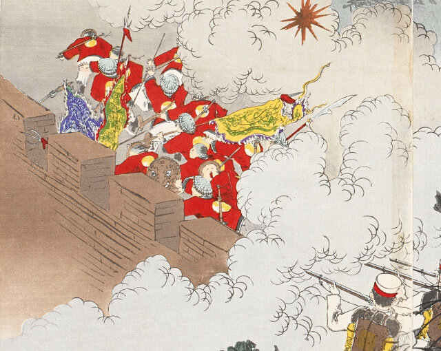 「成歡襲撃和軍大捷之圖」部分